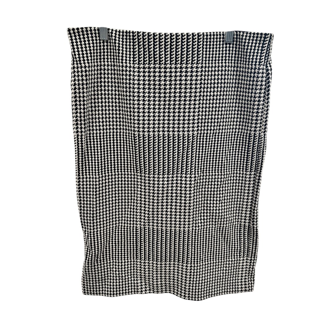 Ann Taylor Factory Houndstooth Pencil Skirt Black White Size 10